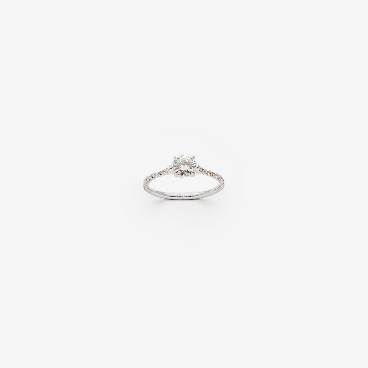ANELLO IN ORO BIANO CON DIAMANTE CENTRALE