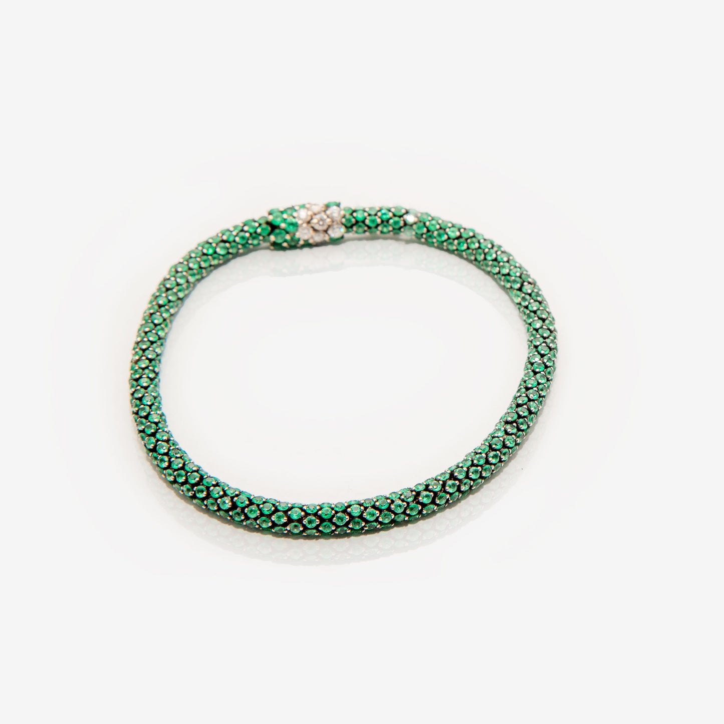 BRACCIALE CON SMERALDI E DIAMANTI