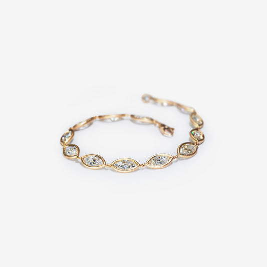 BRACCIALE TENNIS CON DIAMANTI MARQUISE