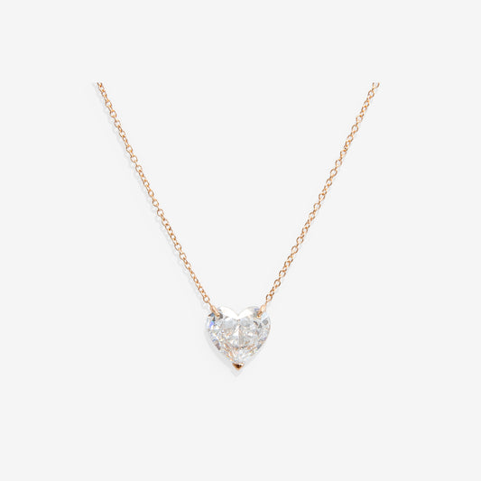 GIROCOLLO CON DIAMANTE TAGLIO CUORE