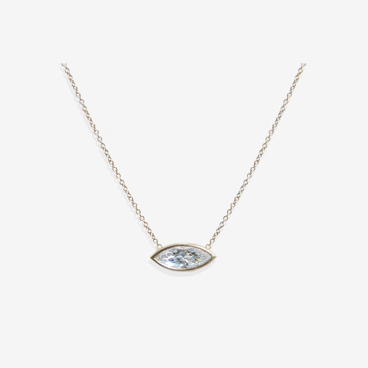 GIROCOLLO CON DIAMANTE TAGLIO MARQUISE