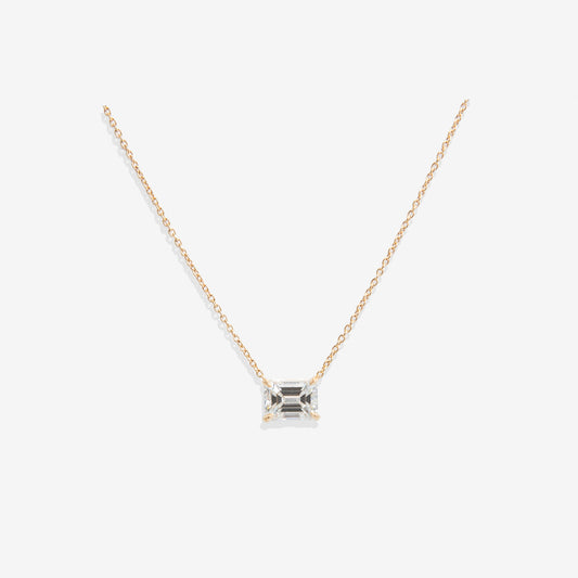 GIROCOLLO CON DIAMANTE TAGLIO SMERALDO