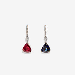 RUBY AND SAPPHIRE EARRINGS