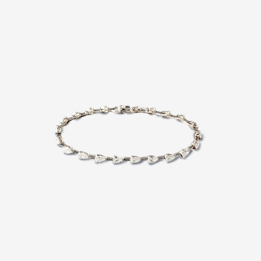 BRACCIALE IN ORO BIANCO CON DIAMANTI A GOCCIA