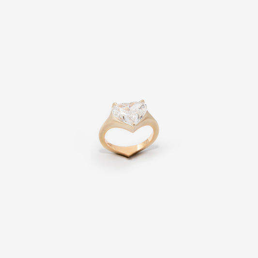 ANELLO CON DIAMANTE TAGLIO CUORE