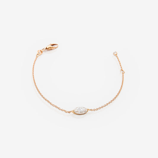 BRACCIALE CON DIAMANTE CENTRALE TAGLIO MARQUISE
