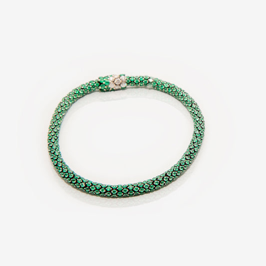 BRACCIALE CON SMERALDI E DIAMANTI